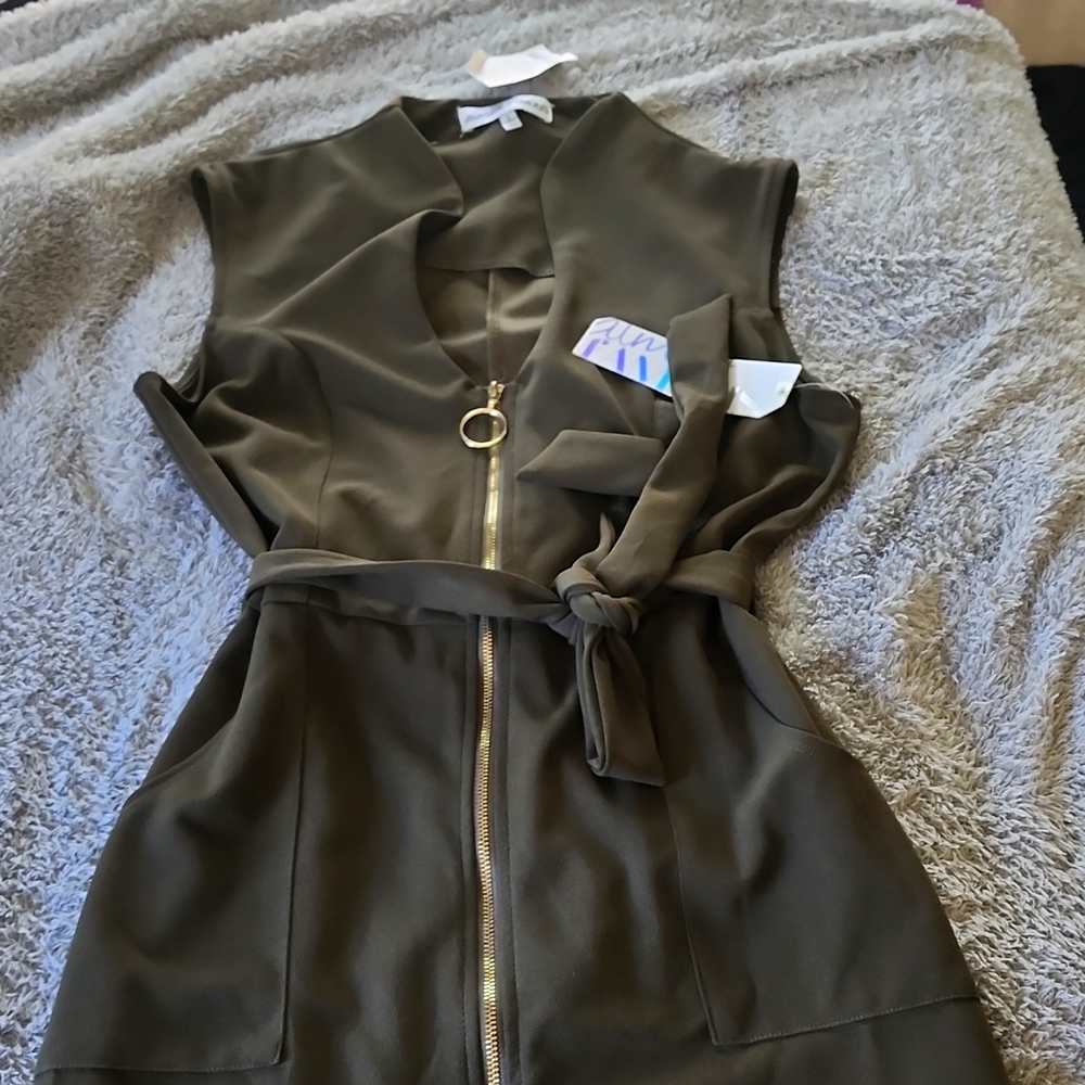 Military green dress